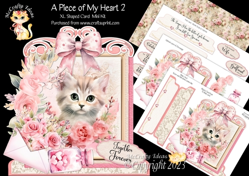 A Piece of My Heart 2 XL Shaped Card Kit