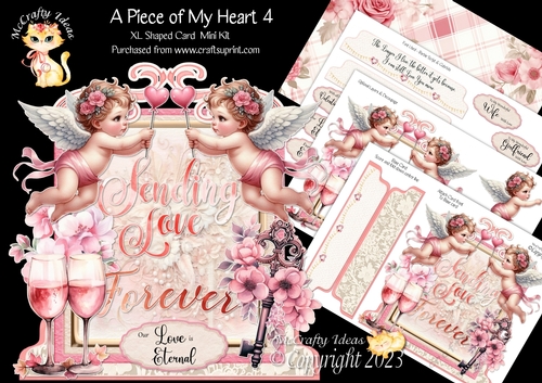 A Piece of My Heart 4 XL Shaped Card Kit