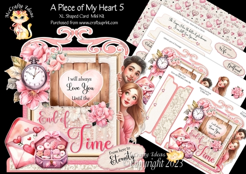 A Piece of My Heart 5 XL Shaped Card Kit