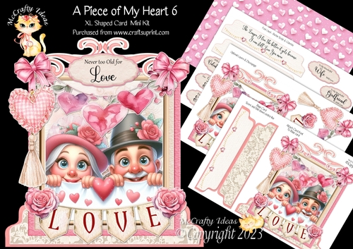 A Piece of My Heart 6 XL Shaped Card Kit