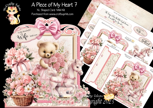 A Piece of My Heart 7 XL Shaped Card Kit