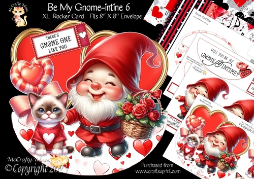 Be Mine Gnome-intine 6 XL Rocker Card 