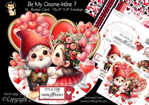 Be Mine Gnome-intine 7 XL Rocker Card 
