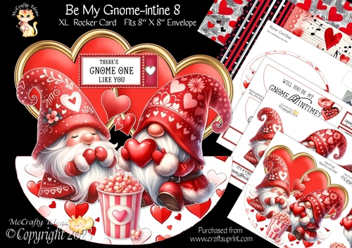 Be Mine Gnome-intine 8 XL Rocker Card 