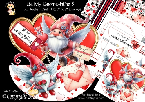 Be Mine Gnome-intine 9 XL Rocker Card 