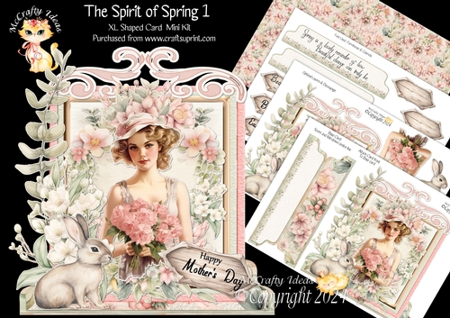 The Spirit of Spring 1 XL Shaped Card Kit