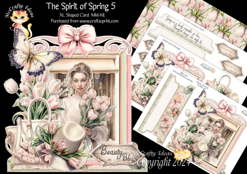 The Spirit of Spring 5 XL Shaped Card Kit
