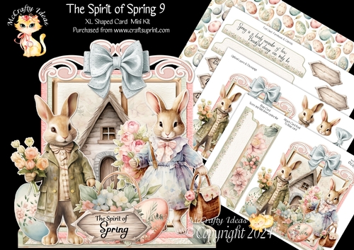 The Spirit of Spring 9 XL Shaped Card Kit