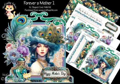 Forever a Mother 1 XL Shaped Card Kit