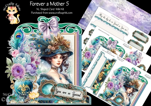 Forever a Mother 5 XL Shaped Card Kit