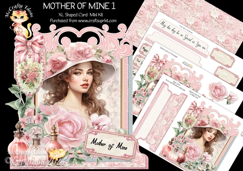 Mother of Mine 1 XL Shaped Card Kit