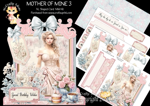 Mother of Mine 3 XL Shaped Card Kit