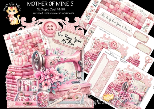 Mother of Mine 5 XL Shaped Card Kit