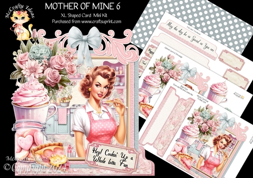 Mother of Mine 6 XL Shaped Card Kit