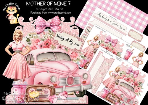 Mother of Mine 7 XL Shaped Card Kit