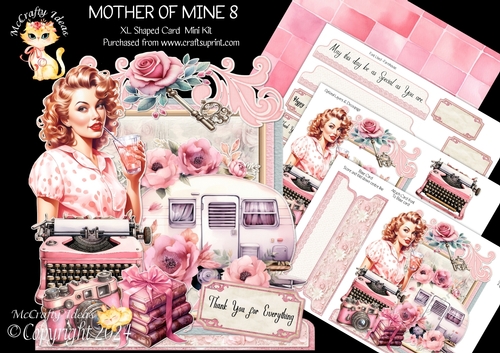 Mother of Mine 8 XL Shaped Card Kit