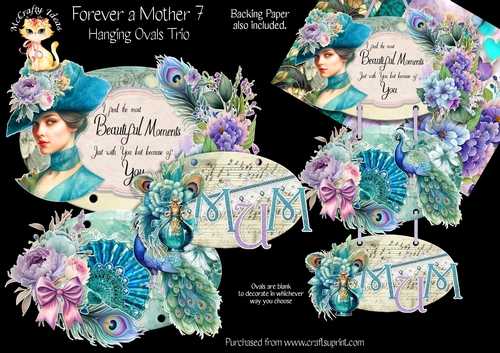Forever a Mother 7 - Hanging Ovals Trio