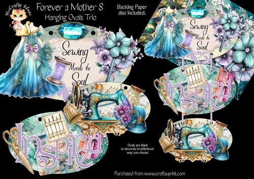 Forever a Mother 8 - Hanging Ovals Trio