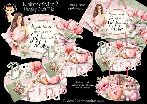 Mother of Mine 9 - Hanging Ovals Trio