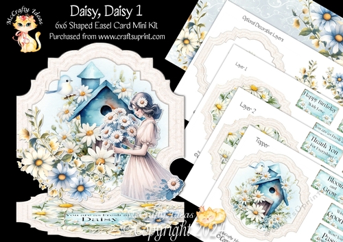 Daisy, Daisy 1 Shaped Easel Card
