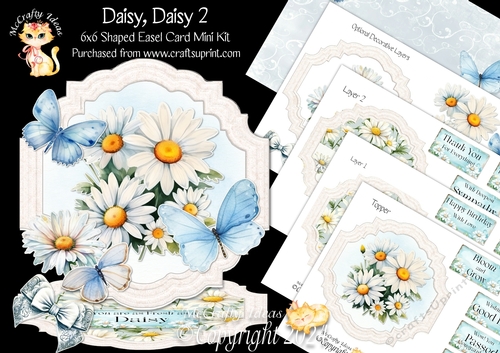 Daisy, Daisy 2 Shaped Easel Card