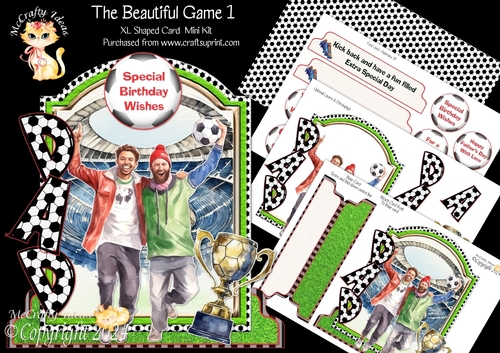 The Beautiful Game 1 XL Shaped Card Kit