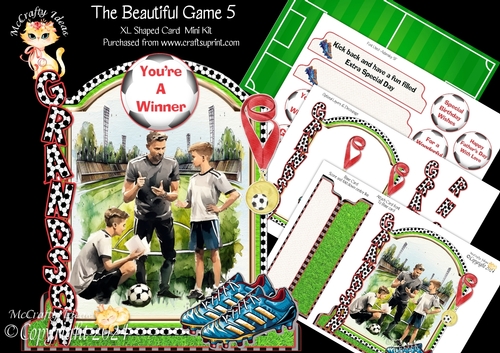 The Beautiful Game 5 XL Shaped Card Kit