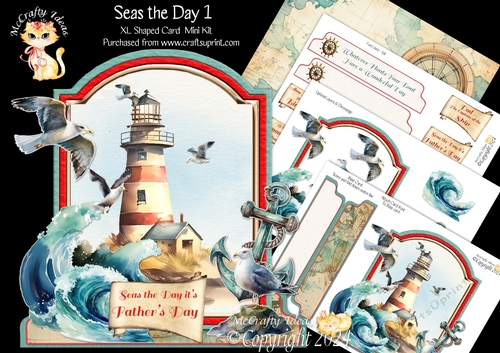 Seas the Day 1 XL Shaped Card Kit