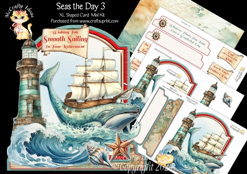 Seas the Day 3 XL Shaped Card Kit