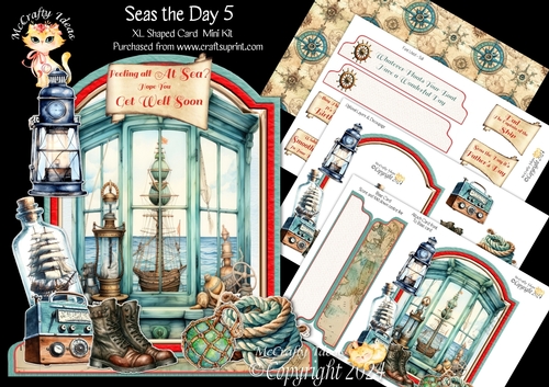 Seas the Day 5 XL Shaped Card Kit