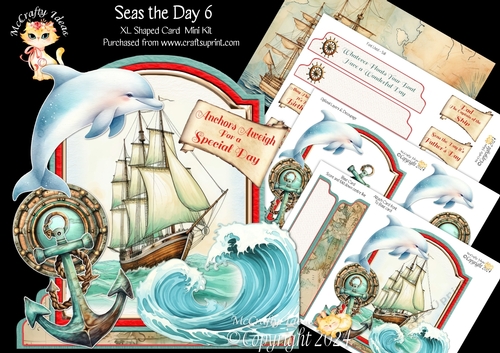 Seas the Day 6 XL Shaped Card Kit