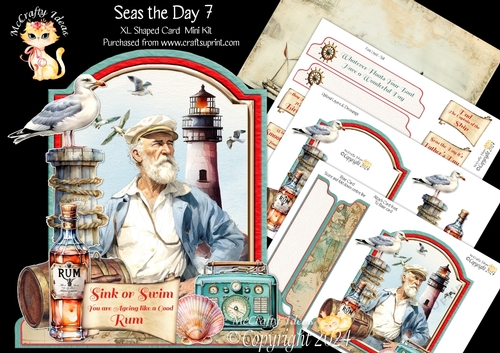 Seas the Day 7 XL Shaped Card Kit