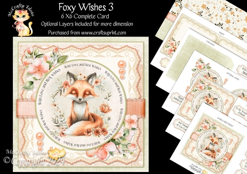 Foxy Wishes 3 6x6 Simply Cards 