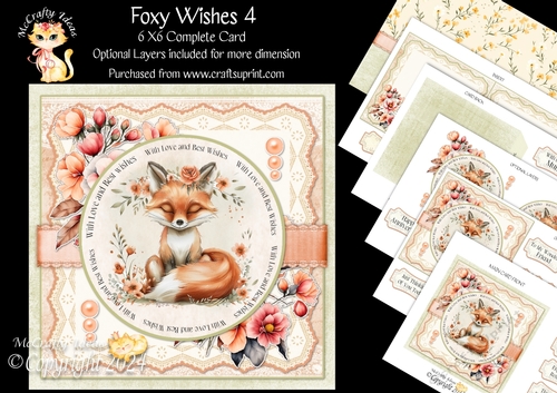 Foxy Wishes 4 6x6 Simply Cards 