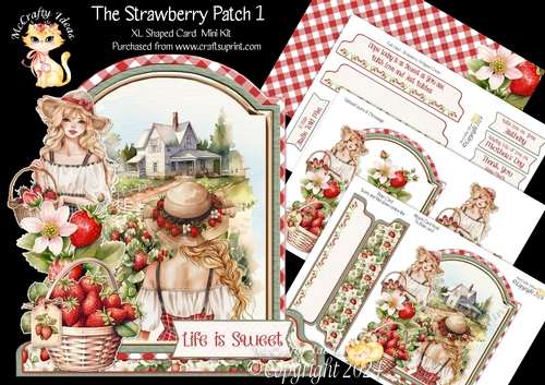 The Strawberry Patch 1 XL Shaped Card Kit
