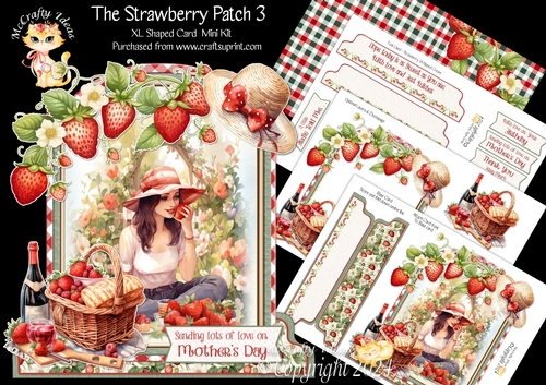 The Strawberry Patch 3 XL Shaped Card Kit