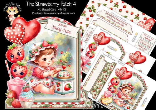 The Strawberry Patch 4 XL Shaped Card Kit