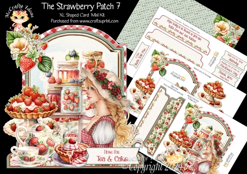 The Strawberry Patch 7 XL Shaped Card Kit