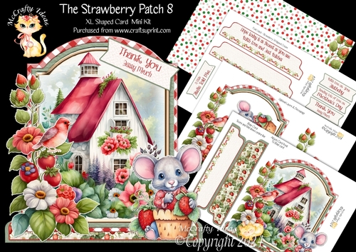 The Strawberry Patch 8 XL Shaped Card Kit