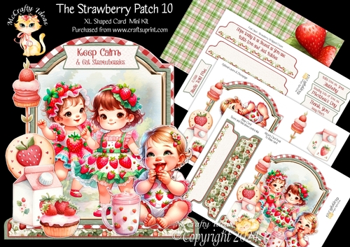 The Strawberry Patch 10 XL Shaped Card Kit