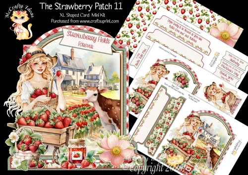 The Strawberry Patch 11 XL Shaped Card Kit