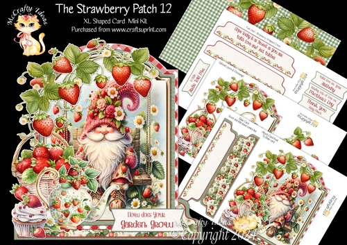 The Strawberry Patch 12 XL Shaped Card Kit