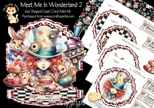 Meet Me in Wonderland 2 Shaped Easel