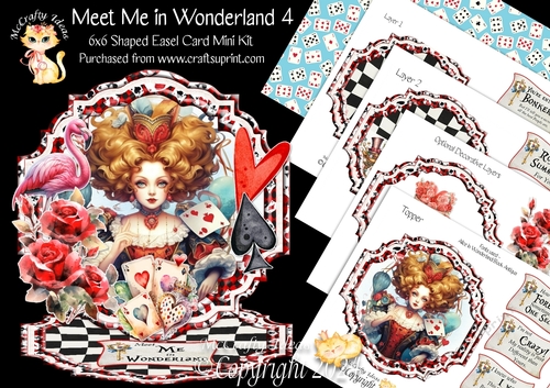 Meet Me in Wonderland 4 Shaped Easel