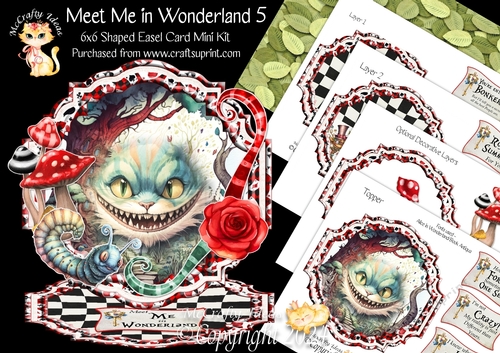 Meet Me in Wonderland 5 Shaped Easel
