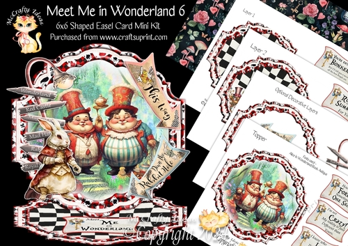Meet Me in Wonderland 6 Shaped Easel