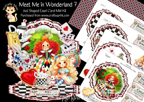 Meet Me in Wonderland 7 Shaped Easel