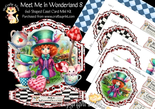 Meet Me in Wonderland 8 Shaped Easel
