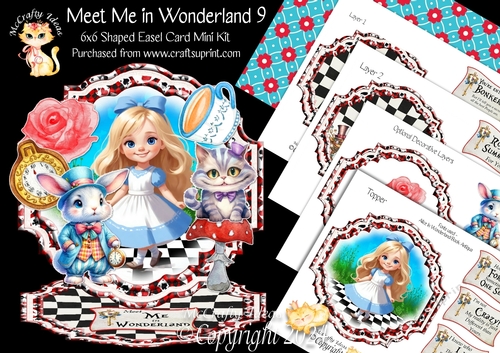 Meet Me in Wonderland 9 Shaped Easel