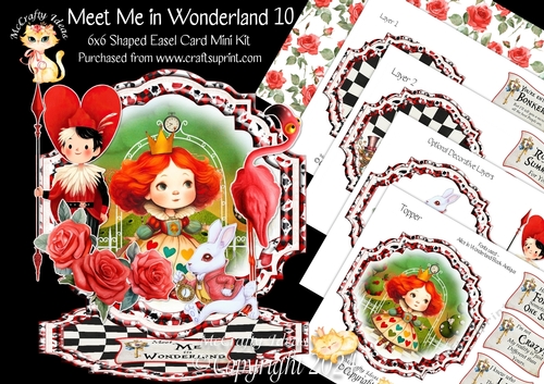 Meet Me in Wonderland 10 Shaped Easel